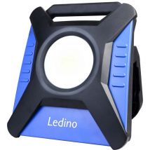 Led Arbeitsstrahler Lichtsäule Baustrahler Alu Schwarz Steckdosen h 55 cm IP54