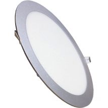 Led atomant Pannello led da Incasso Rotondo Piatto Cornice d'Argento 300mm, 24W, Colore Bianco Neutro (4500K), 2200 Lumen, Apertura 280mm