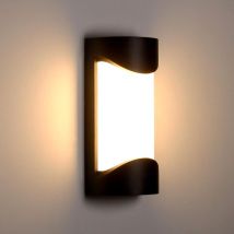 12-w-led-außenwandleuchte, Anthrazitfarbenes Aluminium, Ip65 Wasserdicht, 3000 K Warmweiß (25 X 15 X 8,5 Cm) [energieklasse E]