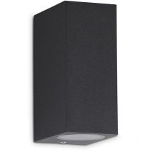 Led Außenleuchte Außenlampe 2xGU10 IP44 5W 4000K anthrazit Metall Telefunken