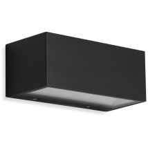 Led Außenwandleuchte Außenlampe IP44 4000K 12W schwarz Metall-Glas Telefunken