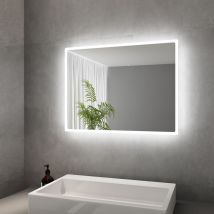 miroir de salle de bain LED 60x80 avec éclairage LED salle de bain miroir mural miroir lumineux