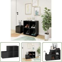 The Living Store Flur-Schuhschrank Hochglanz-Grau 105x35,5x70 cm Holzwerkstoff - Flur-Schuhschrank - Schuhschrank - Holzwerkstoffmöbel - Garderobe