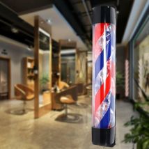 Gojoy - Led Barbers Pole Light, Outdoor Barber Pole Rotating Light Barbershop Salon Sign Beleuchtetes Streifenlicht 90×13 cm für Friseursalon Barber