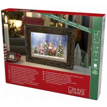 Konstsmide - 4357-000 led Bilderrahmen mit Weihnachtschor, wassergefüllt, 5h Timer, 2 Warmweiße Dioden, batteriebetrieben, Innen