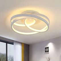 Goeco - Modern Design Round led Ceiling Light 40W For Living Room Bedroom Dining Room Office White Warm White Light 3000K