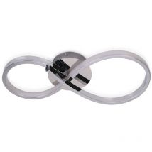 Infinity Chrome Swirl IP44 Rated Bathroom Integrated LED Wall Ceiling Light