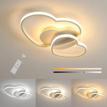 Modern Dimmable led Ceiling Light with Remote Control Silicon and Aluminum for Living Room Dining Room Office L50 W45 H8cm 40W