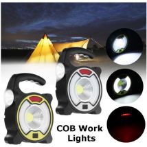 Trade Shop Traesio - Trade Shop - led cob taschenlampe notlicht arbeitslicht wiederaufladbar mit solarpanel -
