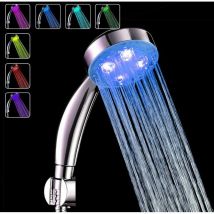 Volavo - led Color Changing Shower Head, 7 Colors Hand Held led Shower Head Bathroom Shower Head, led High Pressure Shower Head Water Saving Sprayer