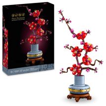 Hiasdfls - lego Icon Plum Blossom - Décoration florale - Cadeau de plante sans entretien - Ensemble de construction de plantes à collectionner pour
