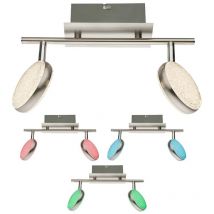 Led Decken Leuchte rgb Strahler Spot dimmbar Fernbedienung Kristall Lampe beweglich Globo 56119-2