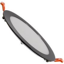 Efectoled - led Einbaustrahler flach 12W Rund SuperSlim Schwarze Ausschnitt ø 155mm 4000K Neutralweiß