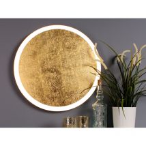 Led Deckenleuchte moon für Wand & Decke, Spiegel Design Blattgold ø 50cm