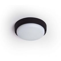 Efectoled - Led-deckenleuchte 25w Rund Für Aussen Ø175 Mm Ip65 Hublot Schwarz 4000k Neutralweiß