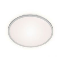 Brilo - led Deckenleuchte Backlight 4000K silber Metall-Kunststoff Ø28cm 15W ner