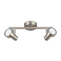LED Deckenleuchte Spotleuchte 2xGU10 schwenkbar 3000K 12W Matt-Nickel Briloner