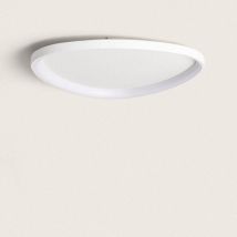 Efectoled - LED-Deckenleuchte 30W Oval Metall Ø600 mm cct Wählbar Owen Holz