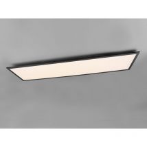 Reality - led Deckenleuchte alpha Schwarz großes Panel rechteckig Ultra Slim, Breite 119cm