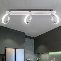 Globo - led Spotleiste schwenkbar Deckenleuchte Chrom Modern Deckenlampe 3 Flammig, 3x led 5W 350Lm warmweiß, l 60 cm