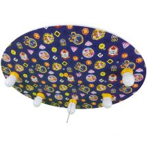 Led Deckenleuchte Blau 71x53cm Zugschalter für Schlummerlicht - Die super Hunde