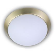 Led Deckenleuchte Deckenschale Opalglas matt Dekorring Messing matt, ø 35cm
