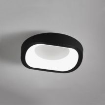 Wottes - led Deckenleuchte Design Kreative Deckenlampe Schwarz Ø20cm 12W für Schlafzimmer Bad Balkon Flur Küche - Kaltweiß Licht