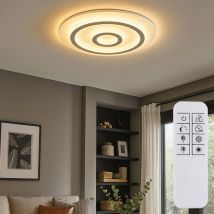 Led Deckenleuchte Dimmbar Mit Fernbedienung Kristall Deckenlampe Weiß Wohnzimmerlampe, Farbwechsel, 40w 1300lm Warmweiß-kaltweiß, D 45 X 5,5 Cm