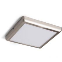 Ledkia - LED-Leuchte 24W Eckig Metall 300x300 mm Design Silber 3000K Warmweiß