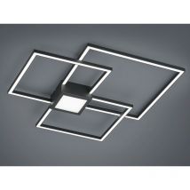 Trio Lighting - Große led Deckenleuchte hydra dimmbar & extra flach, Anthrazit, Breite 65cm