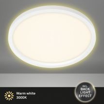 LED Deckenleuchte Deckenlampe inkl. Backlight-Effekt 22 W Weiß Ø42,5cm Briloner