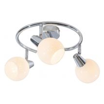 Deckenleuchte Wohnzimmerlampe led Deckenlampe Chrom Kristalle d 25 cm