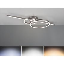 Led Deckenleuchte montilla Silber Fernbedienung dimmbar, Breite 100cm