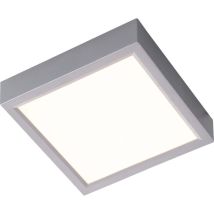 Led Deckenleuchte Deckenlampe Silberfarben Eckig Flurleuchte Bürolampe H 23 Cm