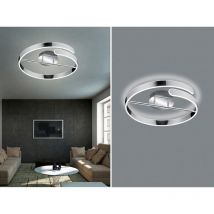 Reality Leuchten - led Deckenleuchte parma Metall Chrom/Weiß 3 Stufen Dimmer Ring, ø 50cm