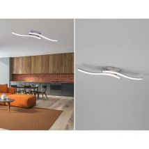 Reality Leuchten - led Deckenleuchte route 2 flammig Metall Silber 56x9cm Neutralweiß