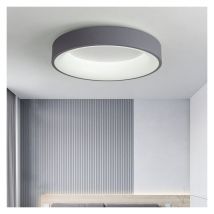 Wottes - led Deckenleuchte Rund Deckenlampe Metall Acryl Pendelleuchte Grau 18W Ø30CM für Küche Wohnzimmer Flur - Kaltweiß Licht