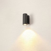[GEBRAUCHT] SLV ENOLA ROUND S 1003422 LED-Außenwandleuchte LED fest eingebaut 6 W Anthrazit