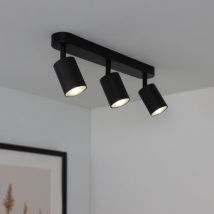Led Deckenstrahler Gu10 Schwenkbar - Farbe: Schwarz - Ausführung: 3 Flammig
