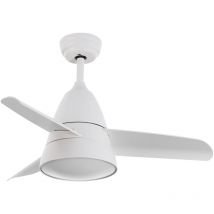 Techbrey - Deckenventilator Lautlos Industrial Weiss 91cm DC-Motor Weiß cct Mit Licht, RF-Fernbedienung, Wifi: False