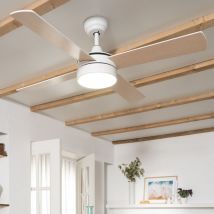 Deckenventilator Lautlos Timor Weiss 132cm DC-Motor Weiß cct , , Wifi: