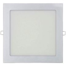 Downlight led 20W carré 22cm Chromé - Blanc Naturel 4000K