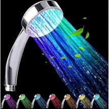 Aiskdan - Ccykxa Led-dusche, Beleuchteter Duschkopf, Beleuchteter Duschkopf, Farbduschkopf, Led-handbrause, 7 Farben, Automatischer Wechsel, 