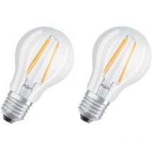 Pack de 2 Ampoules led filament 6W 2700K 806lm 230V culot E27 non-dimmable Classic Osram ledvance 972018