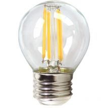 Silver Electronics - Ampoule led silver électronique filament transparent sphérique 4w=60w - e27 - 3000k lumière chaude - a++