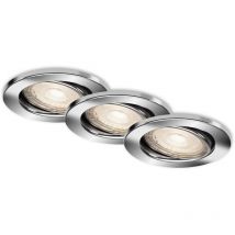 Briloner - led Einbauleuchten schwenkbar IP23 3er Set GU10 5 w chrom Metall