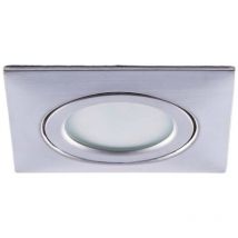 LED-Einbaustrahler Andrej, eckig, chrom - chrom, klar