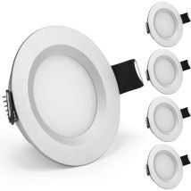 Led encastré 12V trou 58 - 65mm 3W 6000k ip65 encastré plafonnier pour camping - car, bateau, caravane, Van, yacht, blanc froid (4pcs)