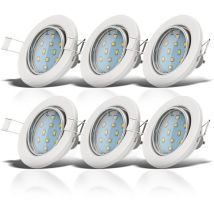 B.k.licht - Einbauspot 10er Set 68mm Lochmaß - Gu10, 3w, 250lm, Led, Warmweiß, Matt-nickel