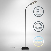 Stehlampe - 6,5W, 600lm, LED, dimmbar, touch, schwenkbar, CCT, Schwarz